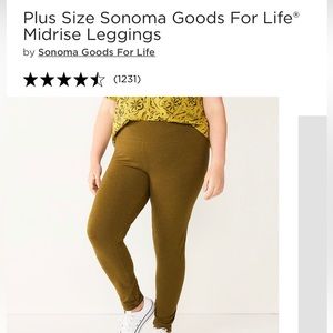 Sonoma plus size midrise legging in color olive